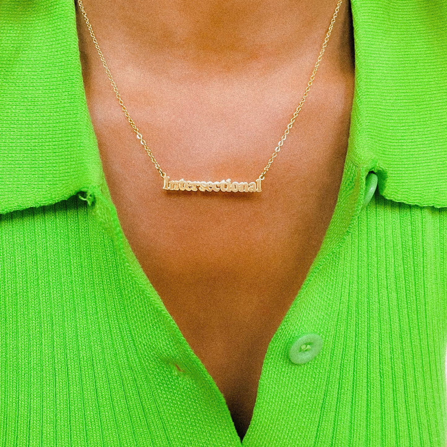 "Intersectional" Feminism 18K Gold Plated Necklace - Brownie Points for You