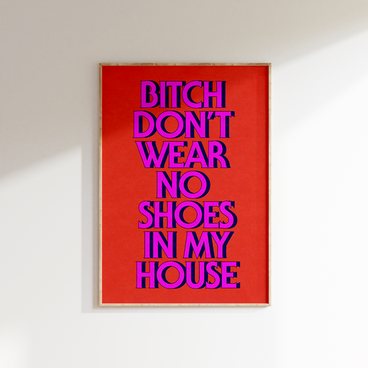 Bitch Don't Wear No Shoes in My House poster