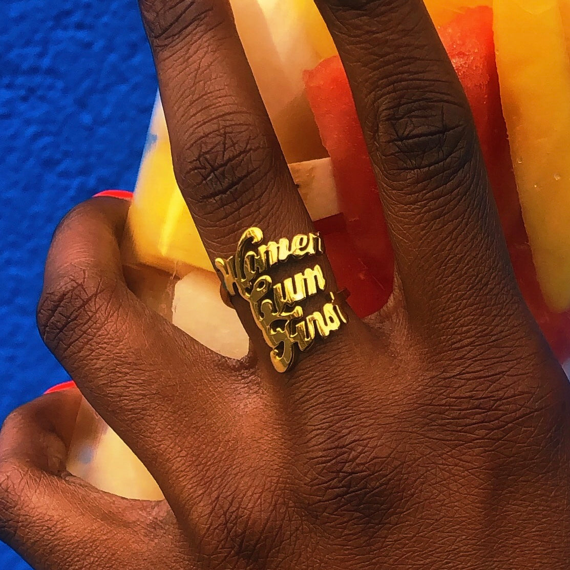 Women Cum First 18k Gold Plated Ring - Brownie Points for You