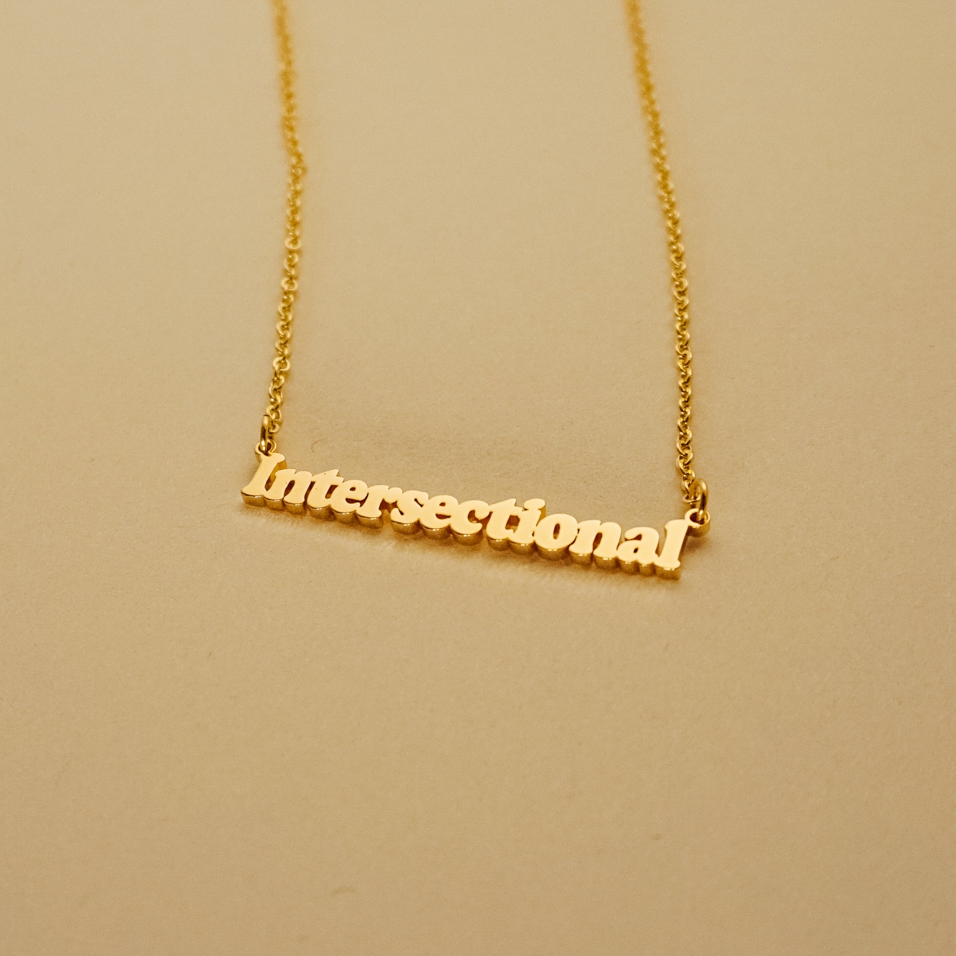 "Intersectional" Feminism 18K Gold Plated Necklace - Brownie Points for You