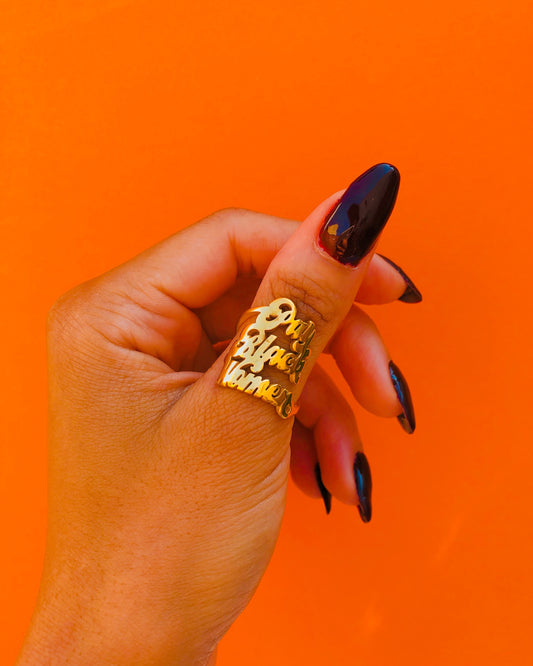 Pay Black Women 18k Gold Plated Ring - Brownie Points for You